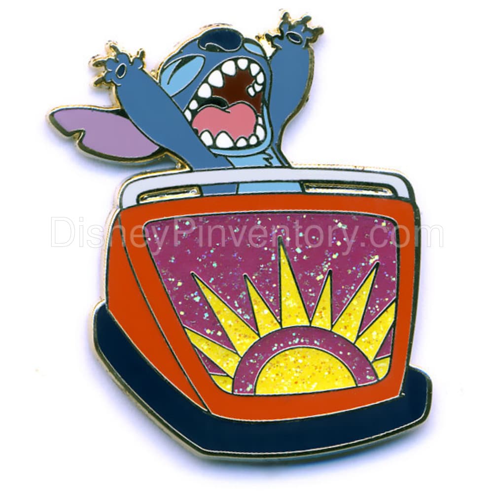 Mickey's Pin Odyssey 2008 - Easel Boxed Pin Set - Stitch on California Screamin' - Pin 6347