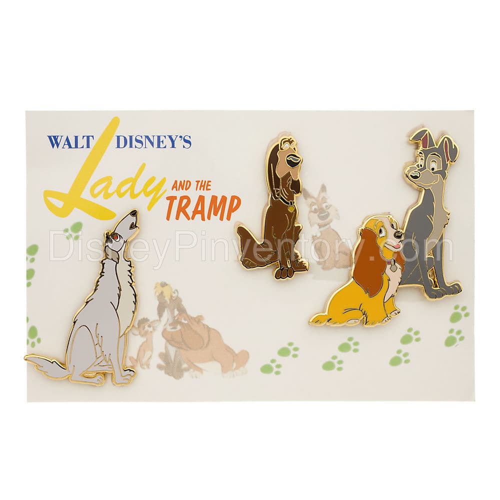 Vintage 3-Pc. Lady & the Tramp Pin Set - Pin 6432