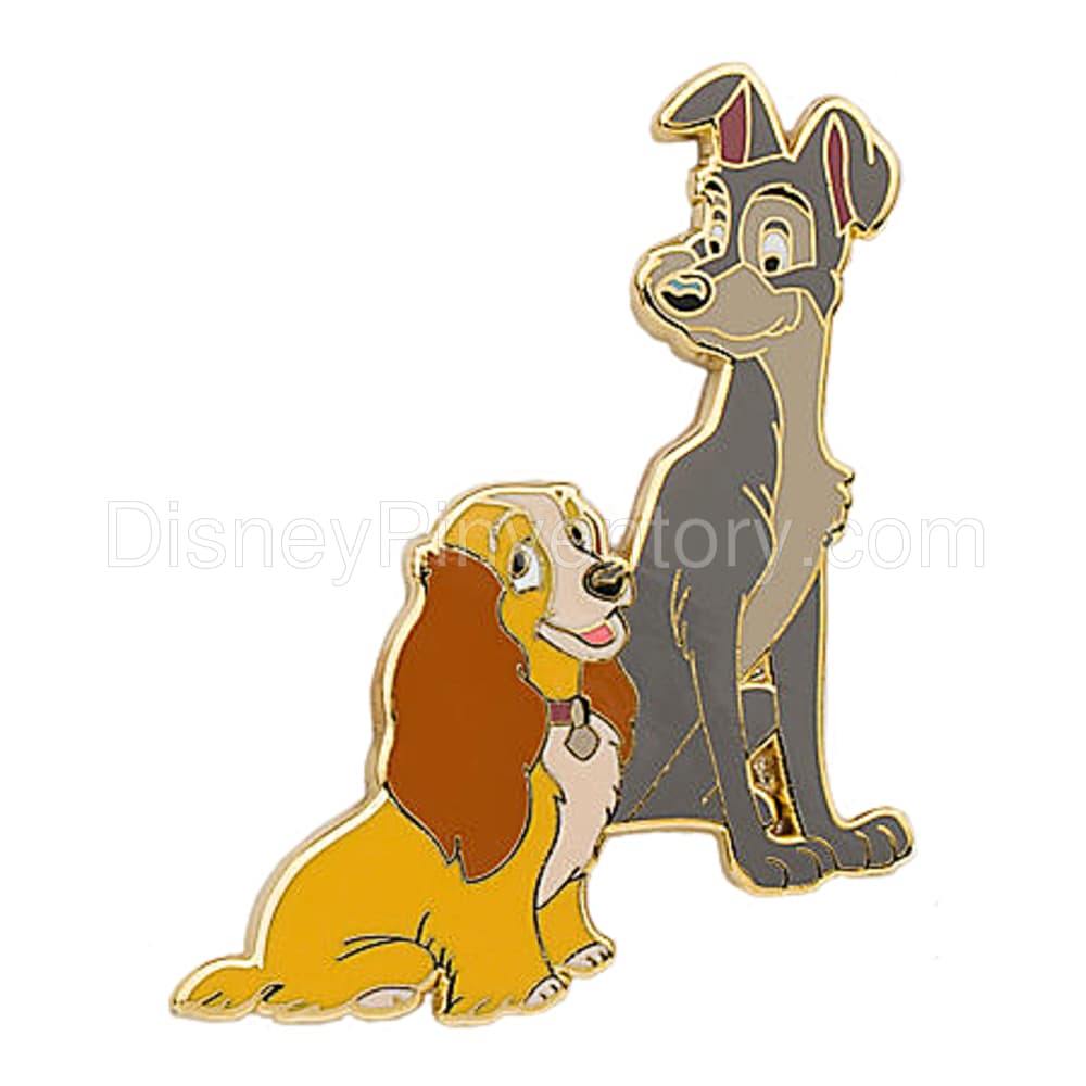 Vintage 3-Pc. Lady & the Tramp Pin Set - Lady & Tramp Pin - Pin 6433