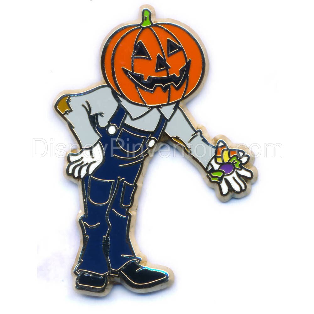 Happy Halloween 2008 Booster Pin Set - Pumpkin Scarecrow Pin - Pin 6613