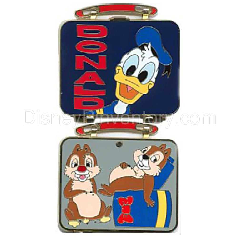 Pin Trading University - Disney's Pin Celebration 2008 - School Lunch Box - 3 Pin Set - Donald Pin - Item 60 - Pin 6641