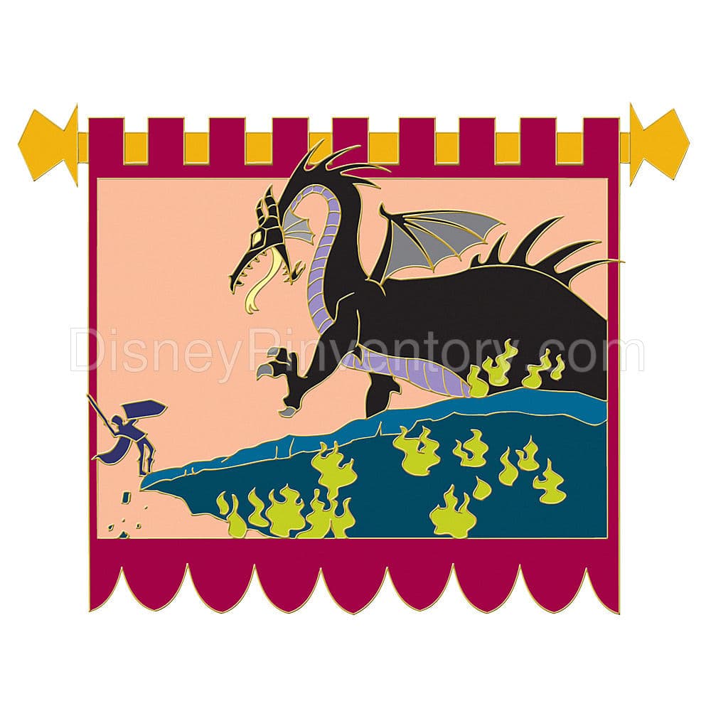 Sleeping Beauty Tapestry Series Prince Phillip and the Dragon Pin - Pin 6703