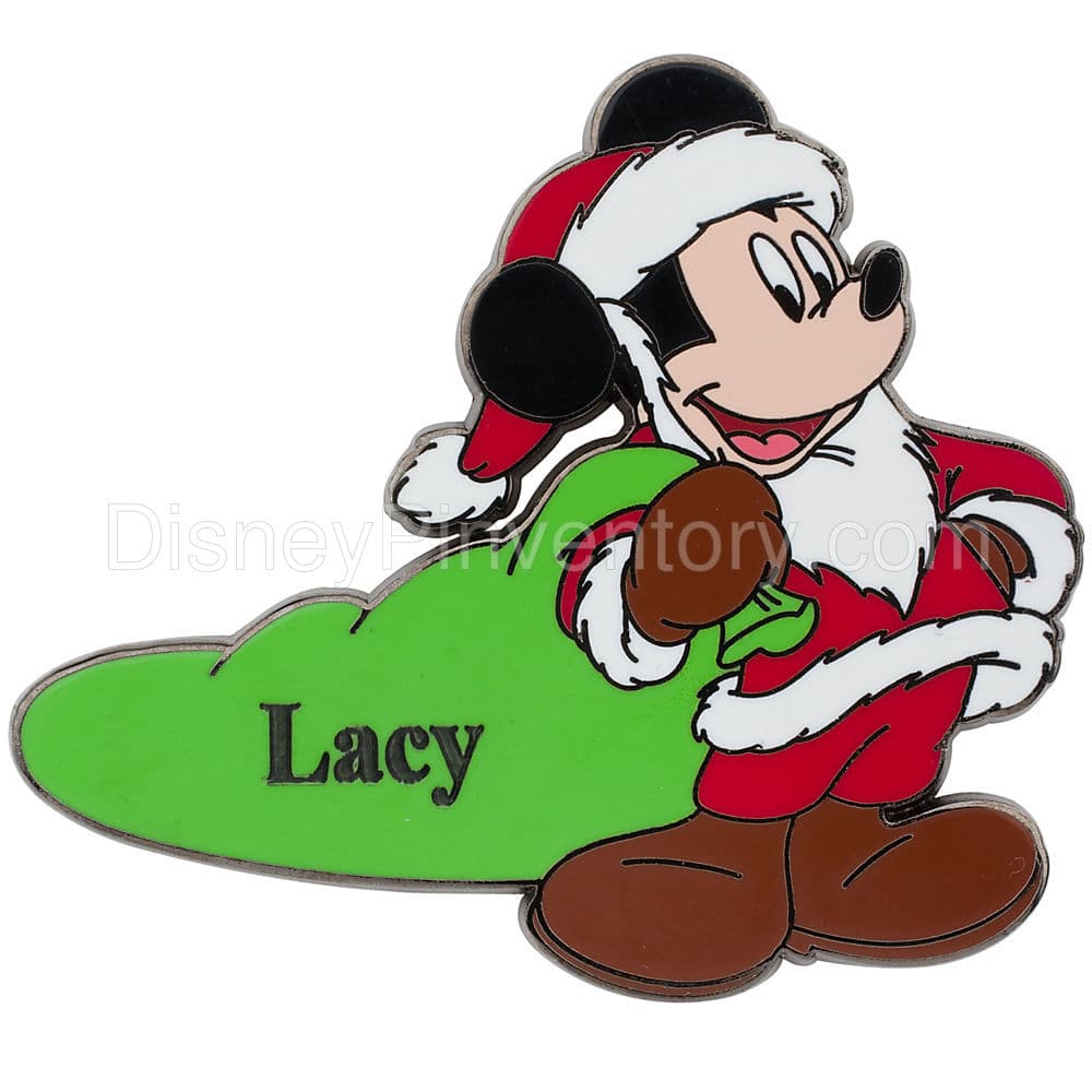 Holiday Series Personalized Mickey Mouse Pin - Pin 6829