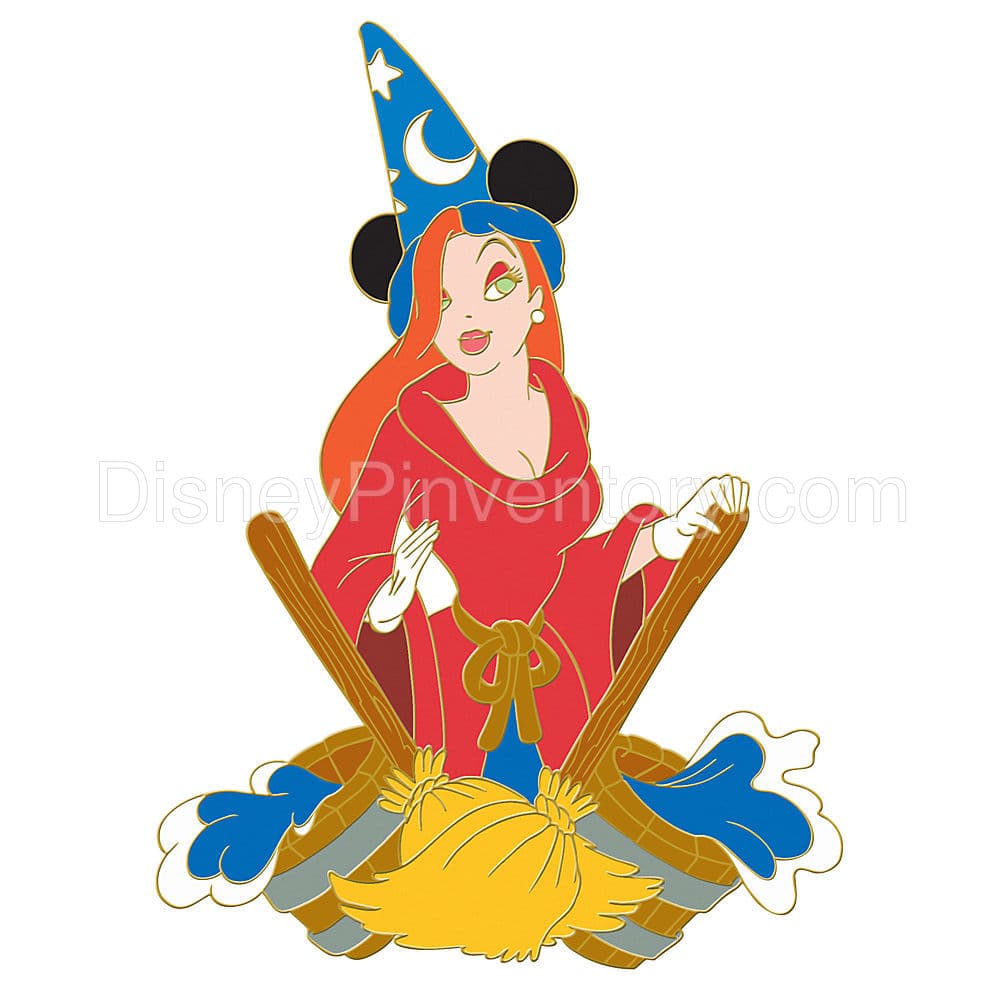 Jumbo Halloween Series Jessica as Sorcerer Mickey Mouse Pin - Pin 6833