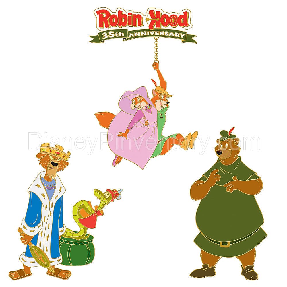 3-Pc. 35th Anniversary Robin Hood Pin Set - Pin 6887