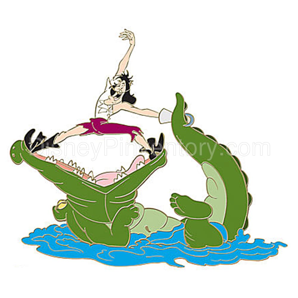 Peter Pan 55th Anniversary Set of 6 Pins - Captain Hook & Crocodile Pin - Pin 5855