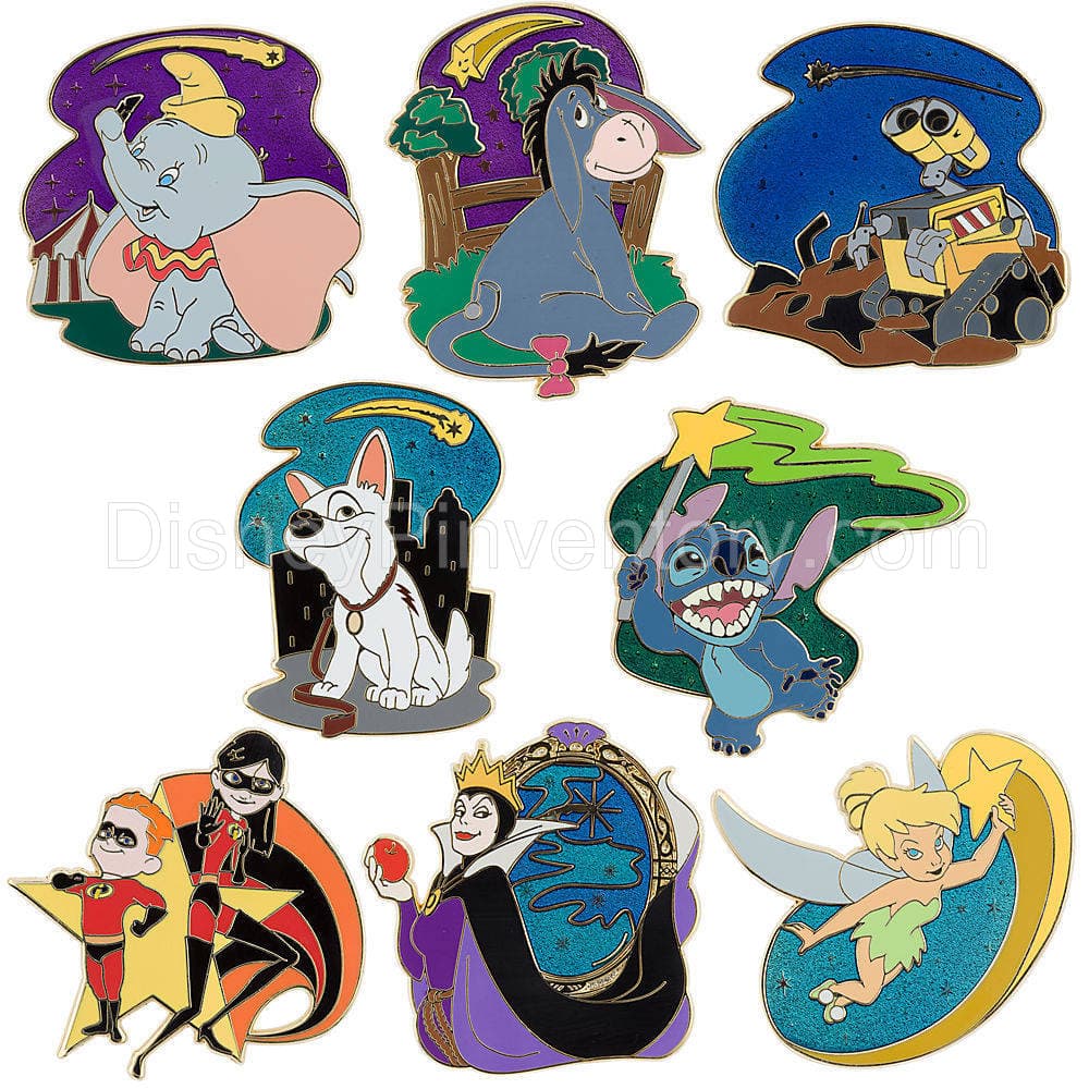 World of Disney Shooting Star Mystery Pin Set -- 4-Pc. - Pin 7642