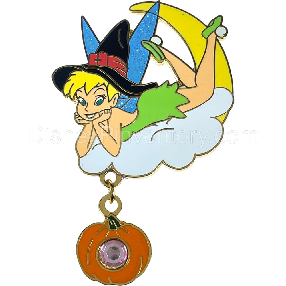 October Birthstone Dangler Tinker Bell Pin - Pin 7865