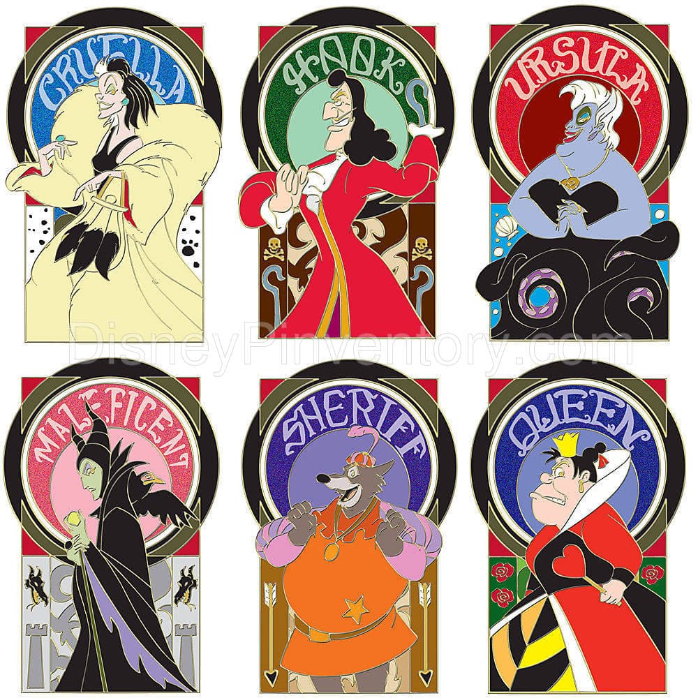 Portrait Disney Villains Pin Set - 6 Pc. - Pin 7887