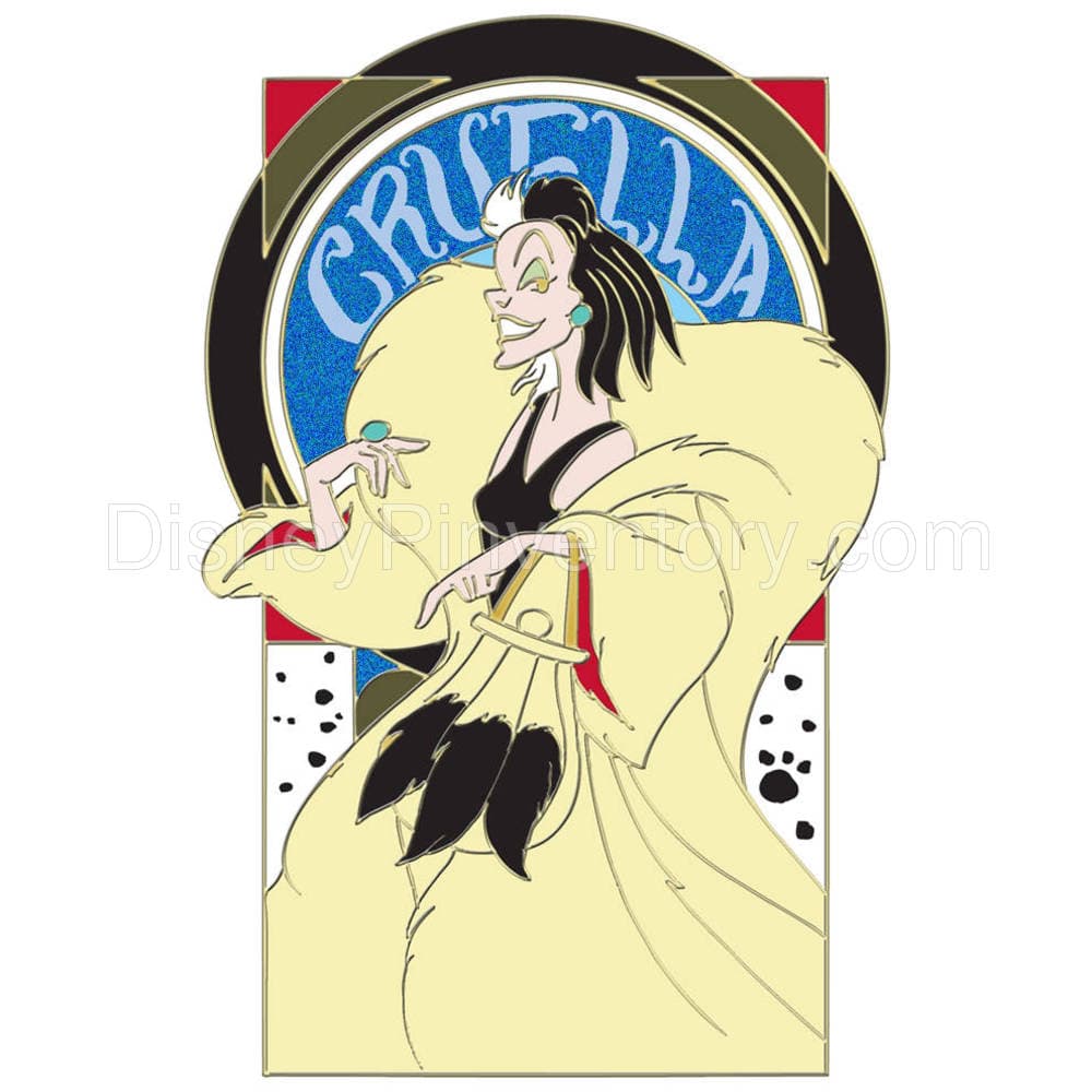 Portrait Disney Villains Pin Set - 6 Pc. - Cruella de Vil Pin - Pin 7888