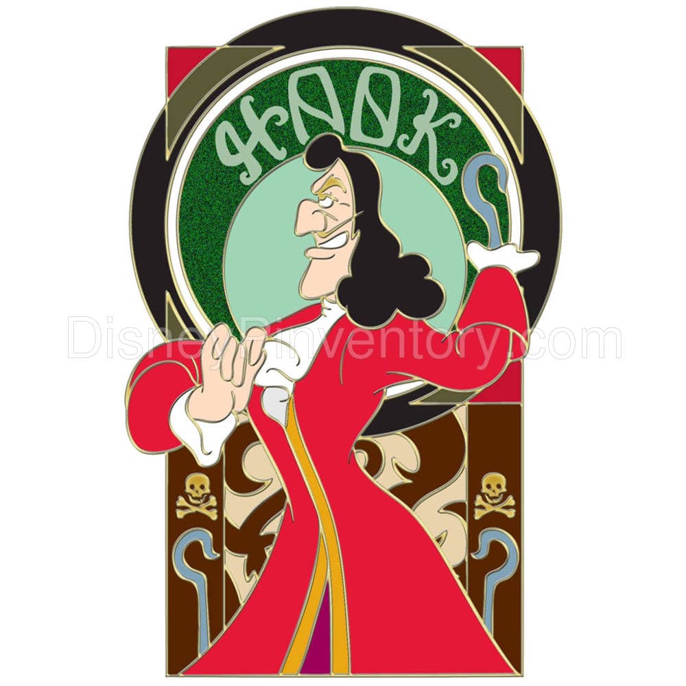 Portrait Disney Villains Pin Set - 6 pc. - Captain Hook Pin - Pin 7889
