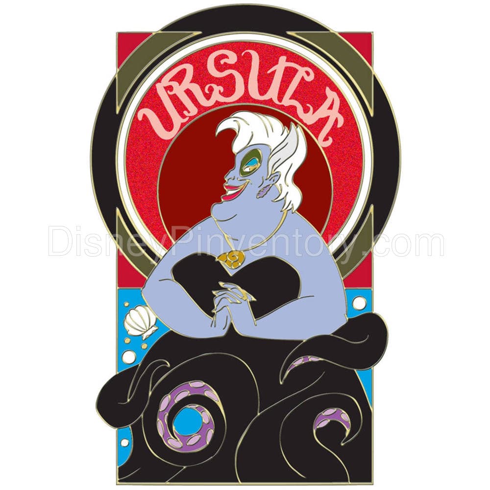 Portrait Disney Villains Pin Set - 6 Pc. - Ursula Pin - Pin 7890