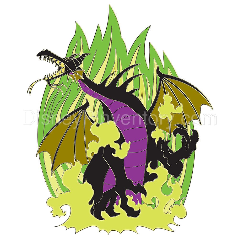 ''Let Good Endure'' Jumbo Maleficent Dragon Pin - Pin 7894