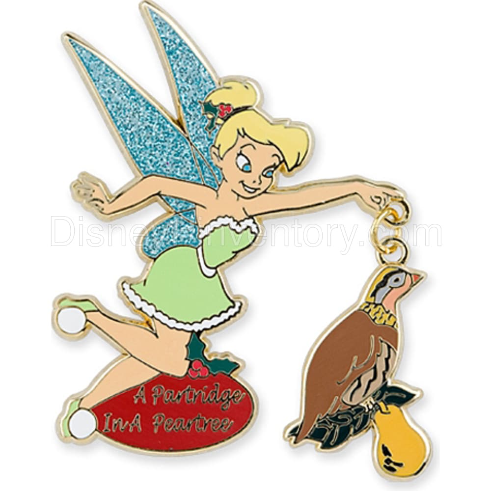 The 12 Days of Christmas Disney Pin Set - Tinker Bell - A Partridge in a Pear Tree Pin - Pin 7913