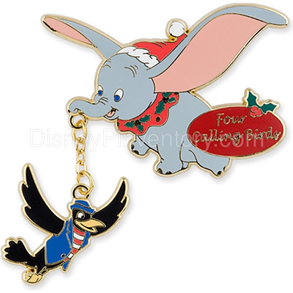 The 12 Days of Christmas Disney Pin Set - Dumbo - Four Calling Birds Pin - Pin 7916