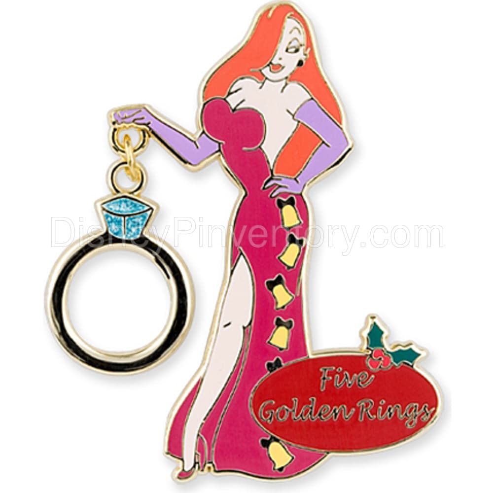 The 12 Days of Christmas Disney Pin Set - Jessica Rabbit - Five Golden Rings Pin - Pin 7917