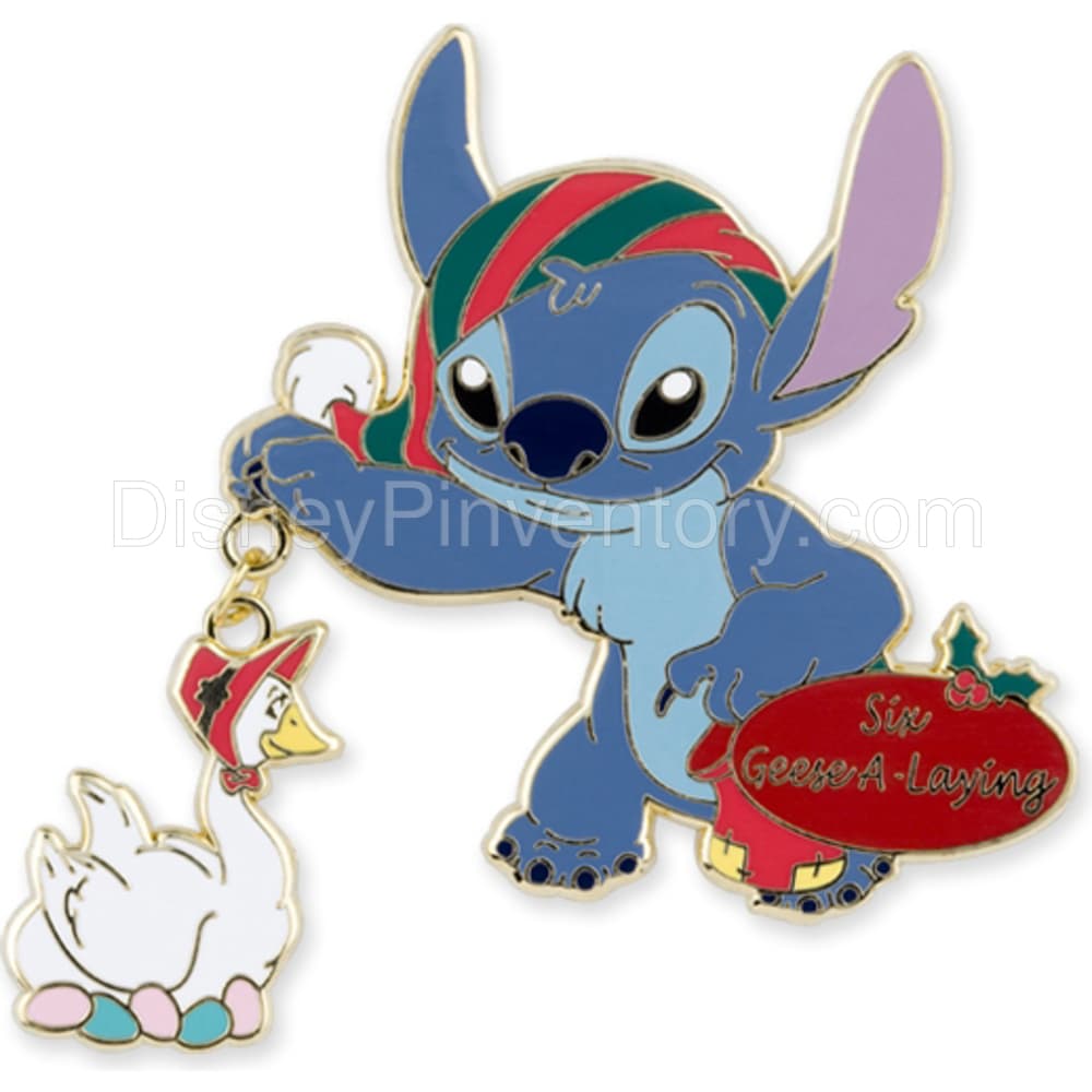 The 12 Days of Christmas Disney Pin Set - Stitch - Six Geese A-Laying Pin - Pin 7918
