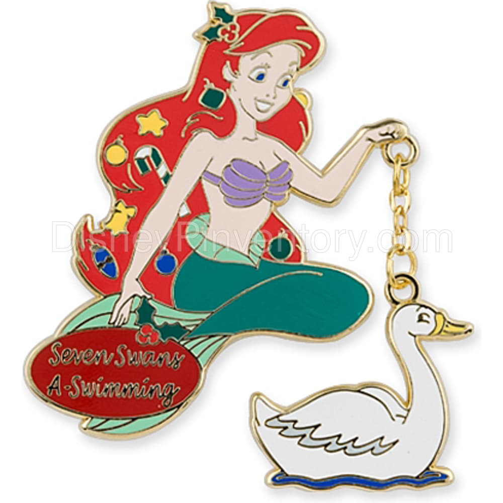 The 12 Days of Christmas Disney Pin Set - Ariel - Seven Swans A-Swimming Pin - Pin 7919