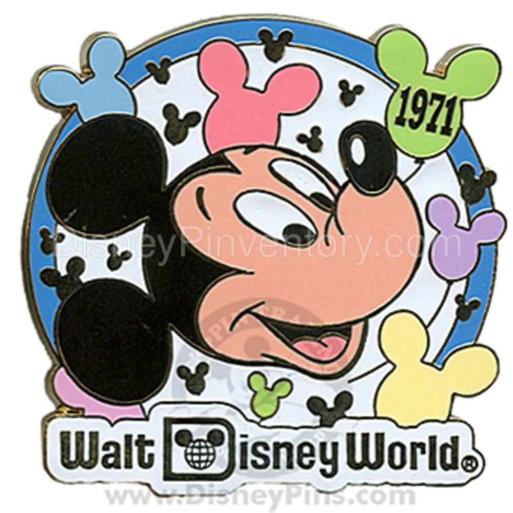 Gold Card Collection - Retro Walt Disney World - Mickey Mouse with Balloons - Pin 7953