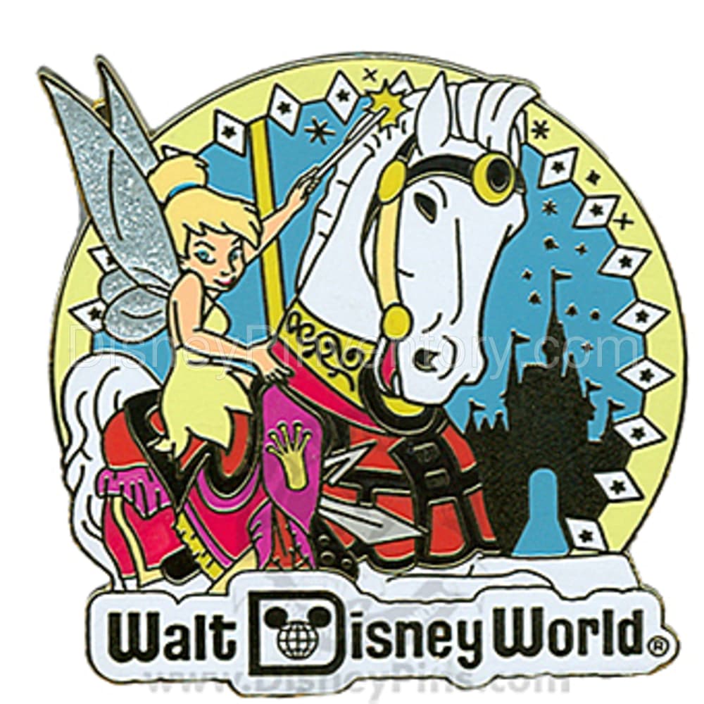 Gold Card Collection - Retro Walt Disney World - Tinker Bell on Cinderella's Golden Carousel - Pin 7955