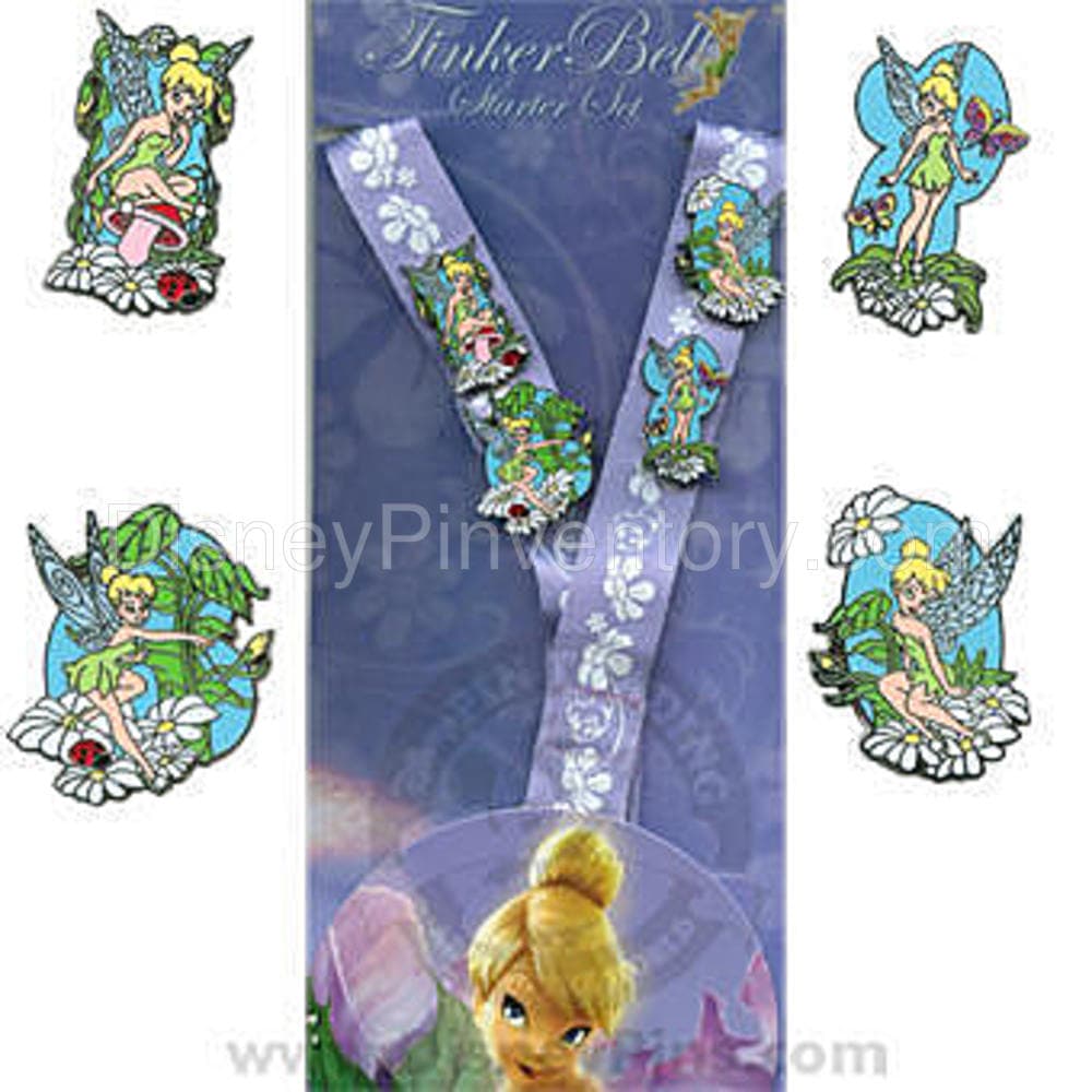 Tinker Bell Pin Trading Starter Set - 4 Pins and Lanyard - Pin 67