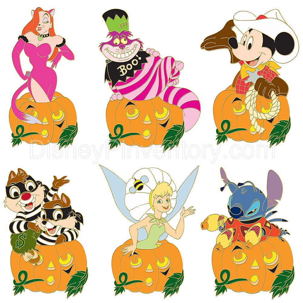 Jack O' Lantern Series World of Disney Pin Set -- 6 pc. - Pin 6795