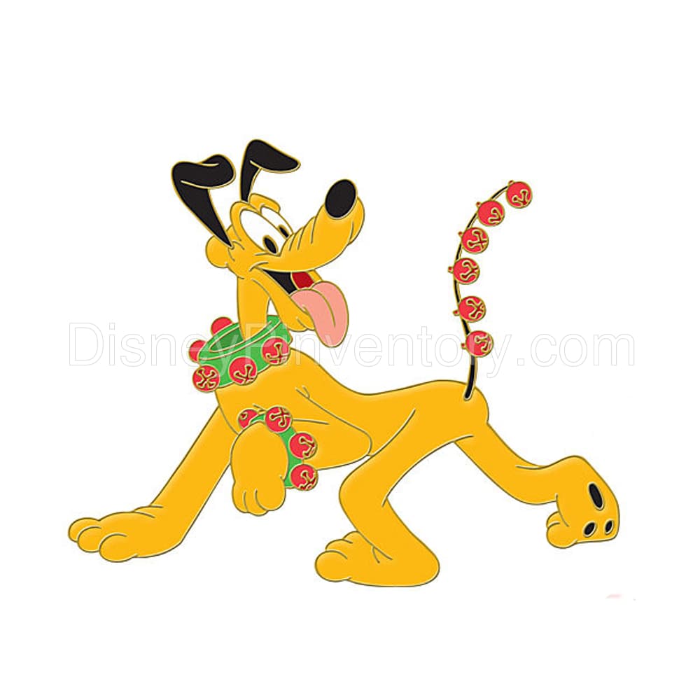 3-Pc. Holiday Fun Pluto Pin Set - Wearing Jingle Bells Pin - Pin 7025