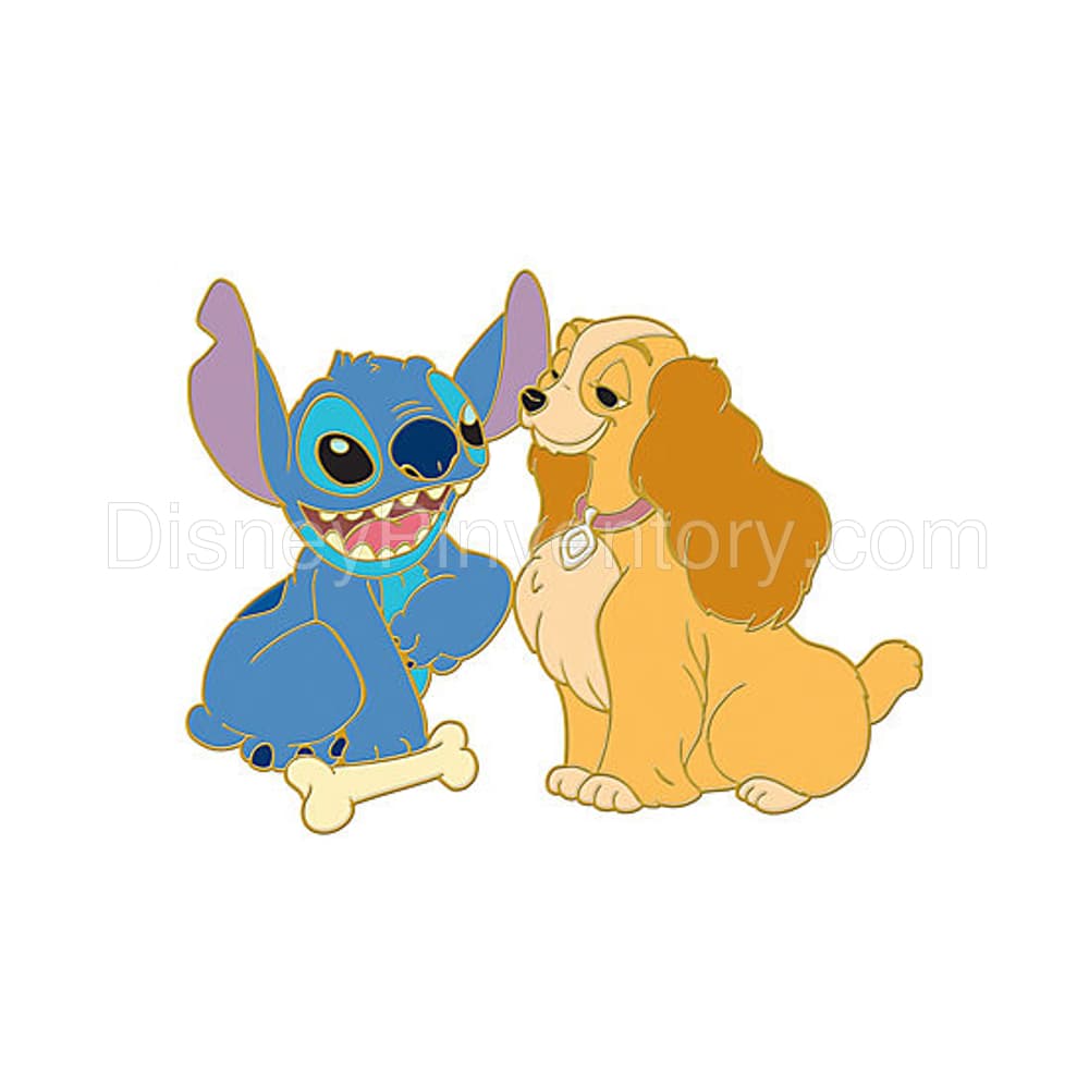 6-Pc. Be My Valentine Stitch Pin Set - Lady & Stitch Pin - Pin 7212