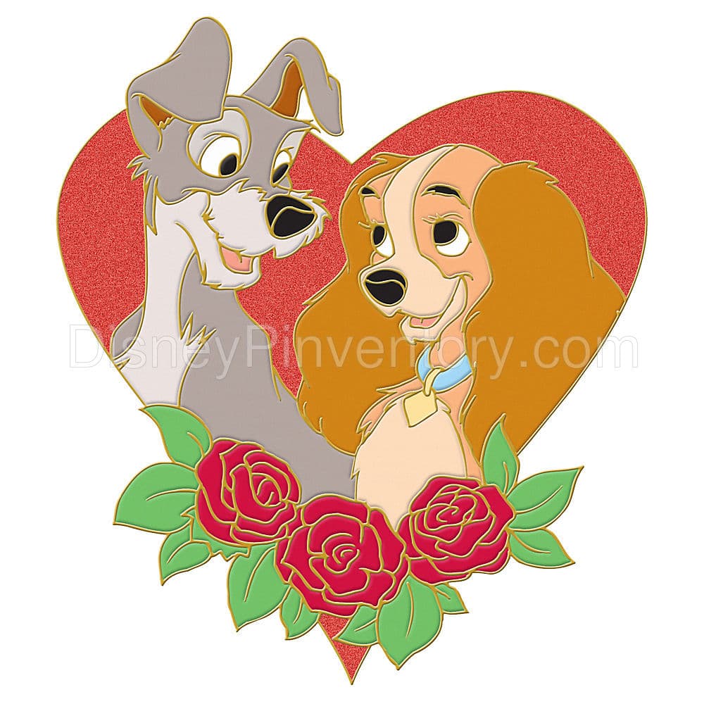 Valentine Series Lady and the Tramp Pin - Pin 7215