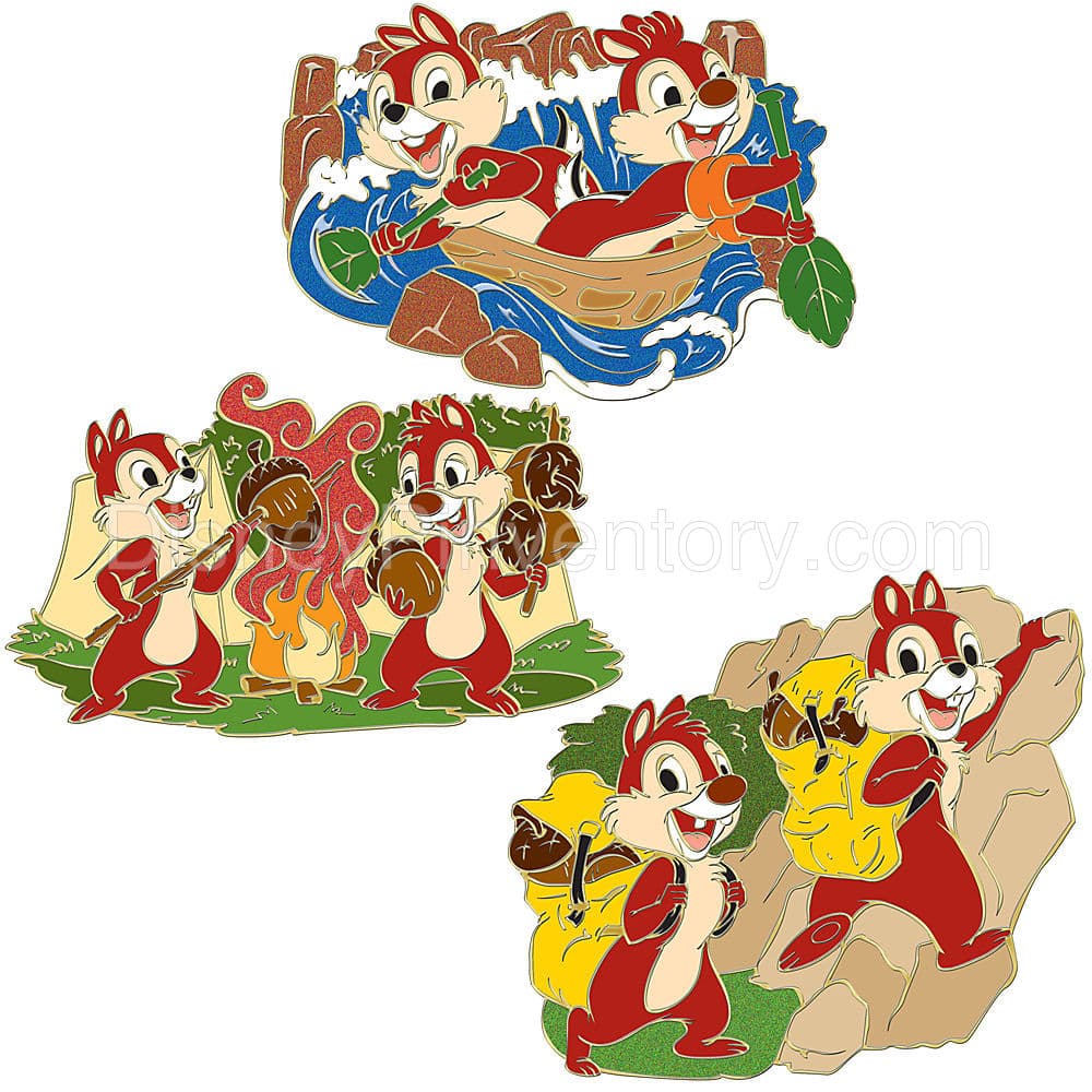 The Great Outdoors Chip an' Dale Pin Set -- 3-Pc. - Pin 8064