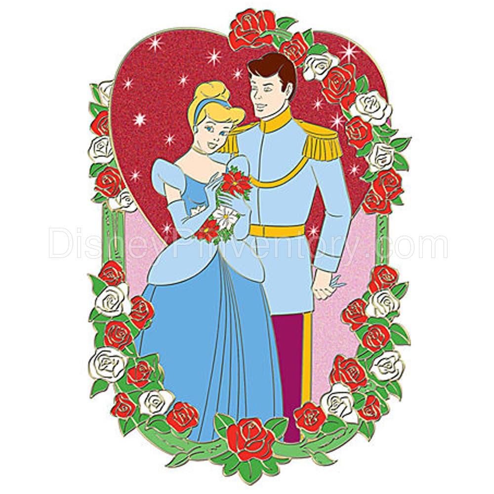 A Disney Valentine Pin Set - Cinderella and Prince Charming - Pin 8083