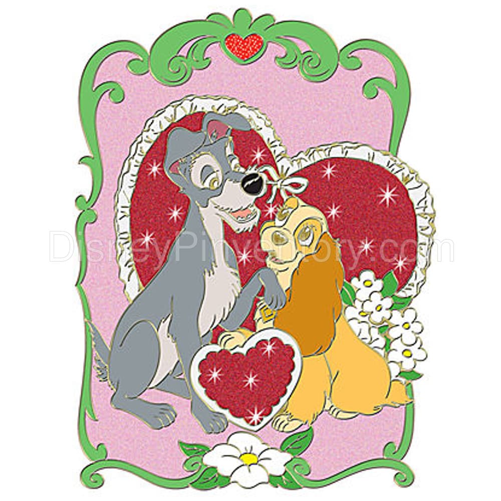 A Disney Valentine Pin Set - Lady and the Tramp - Pin 8084