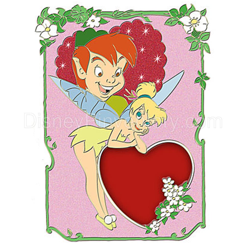 A Disney Valentine Pin Set - Tinker Bell and Peter Pan - Pin 8086