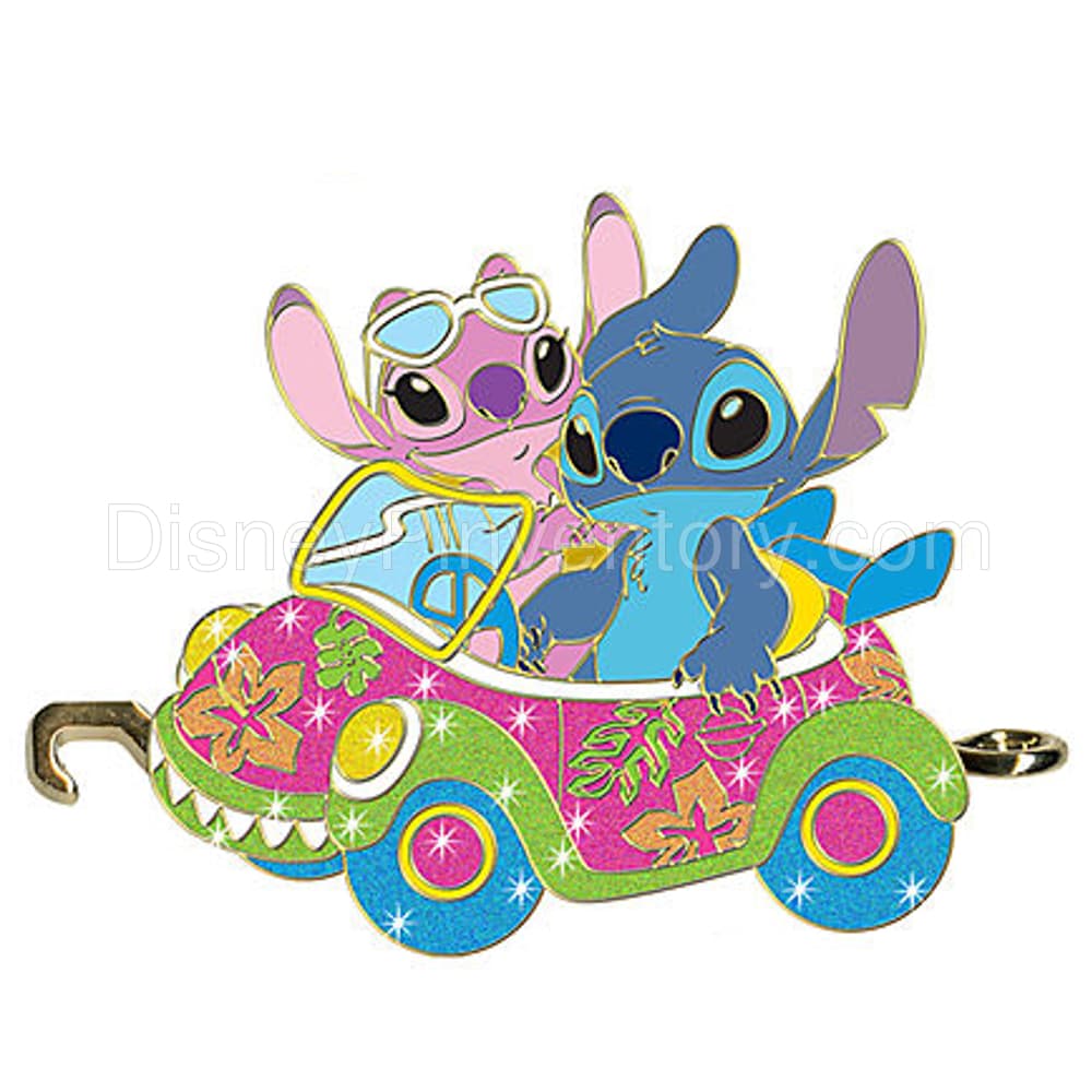 Disney Car Parade Pin Set - Stitch and Angel - Pin 8363