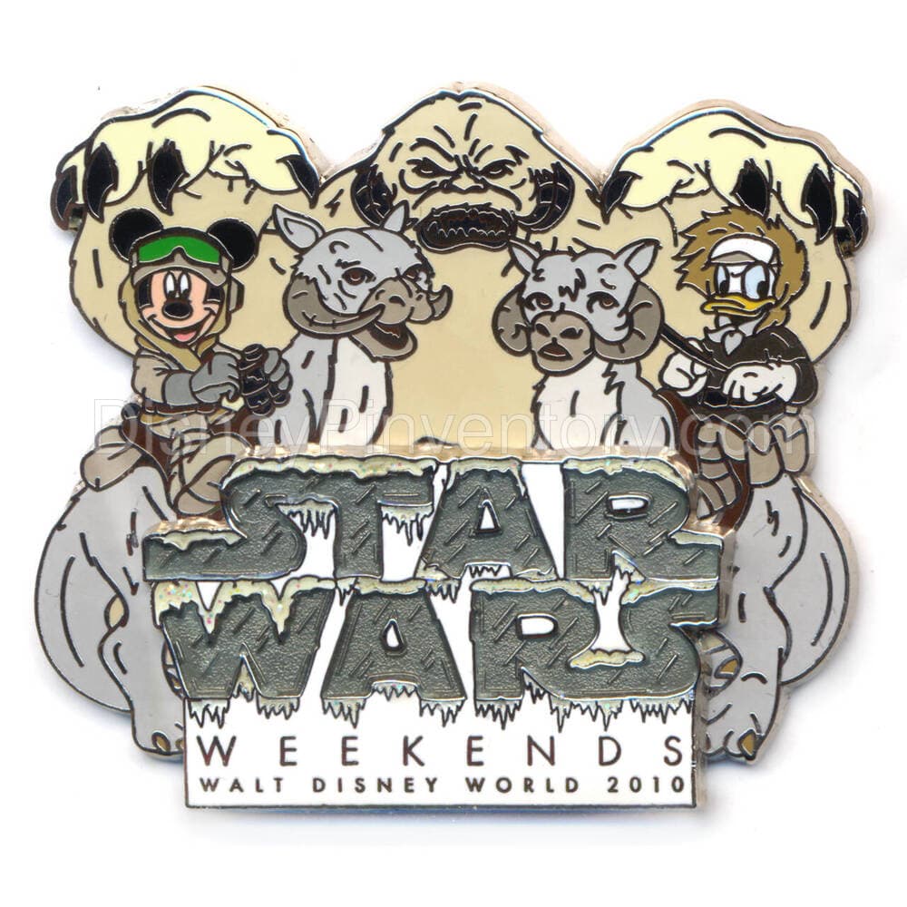Star Wars Weekends 2010 - Disney Vacation Club - Mickey and Donald on Tauntauns - Pin 8385