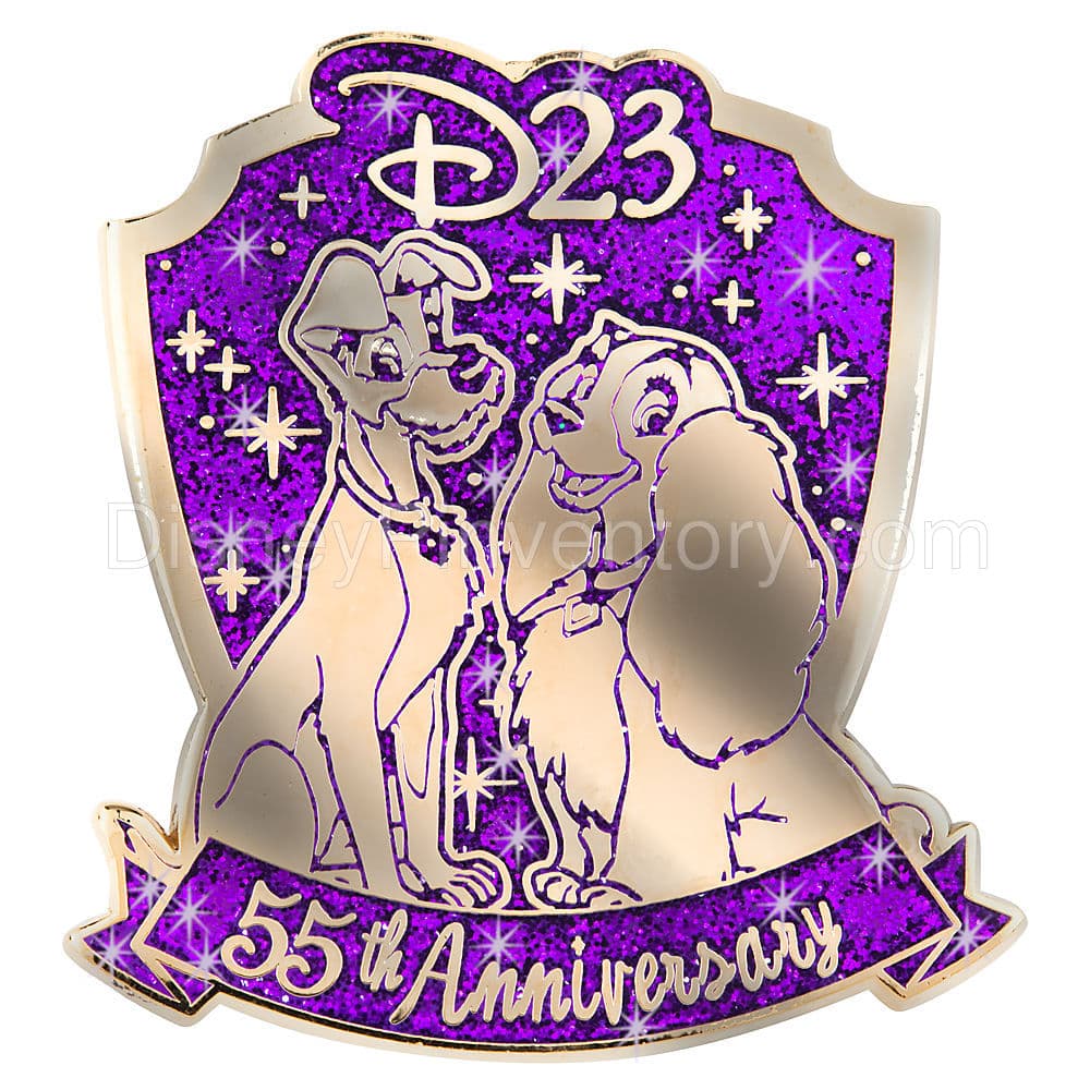 D23 Membership Exclusive 55th Anniversary Lady and the Tramp Pin - Pin 8390