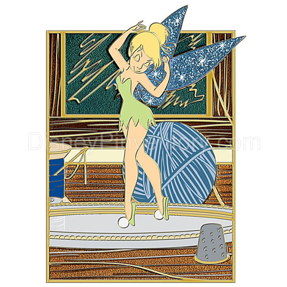 Sweet Tinker Bell Pin Set - Tinker Bell with Yarn - Pin 8570