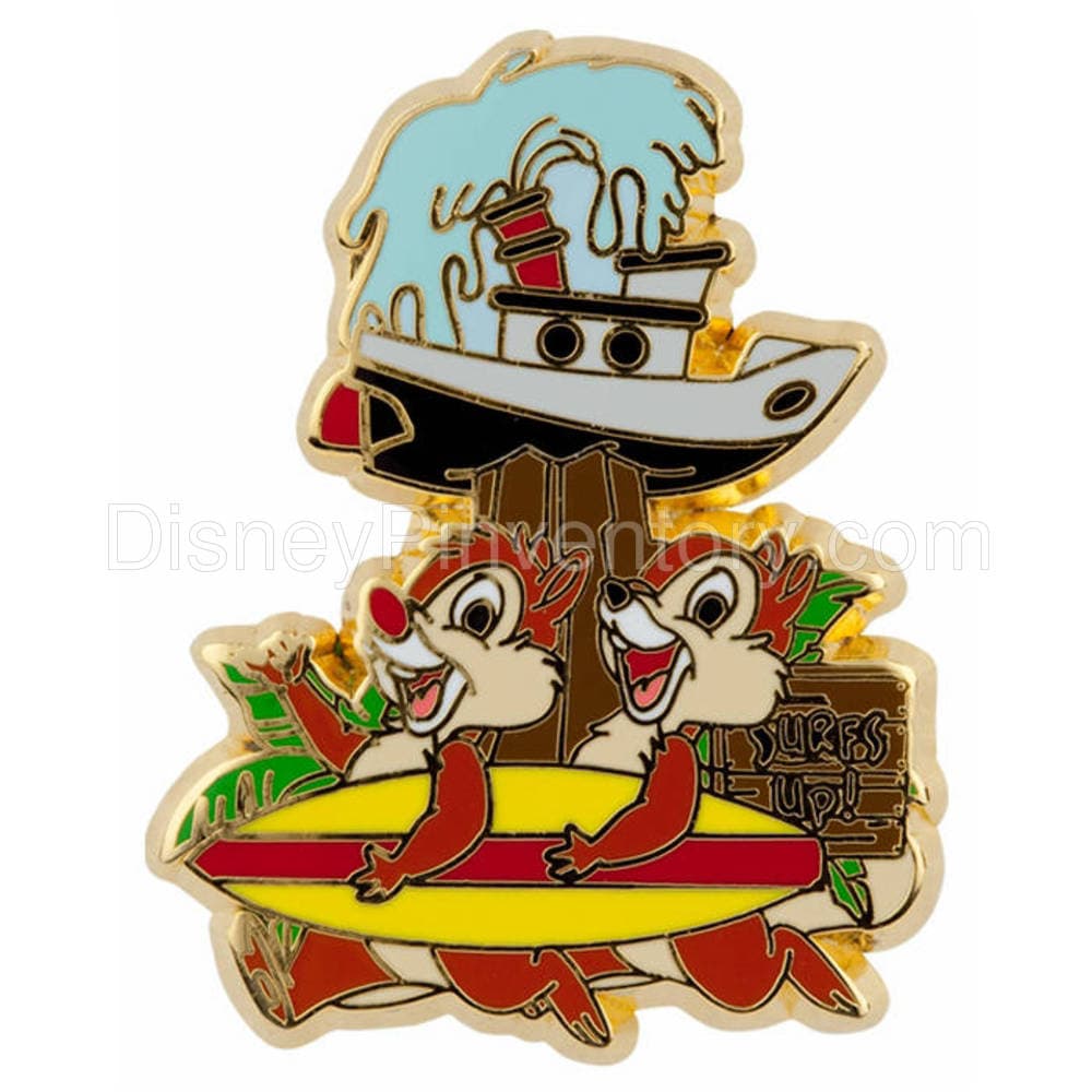 Deluxe Walt Disney World Resort Pin Starter Set - Chip 'n Dale at Typhoon Lagoon Water Park Pin - Pin 8682