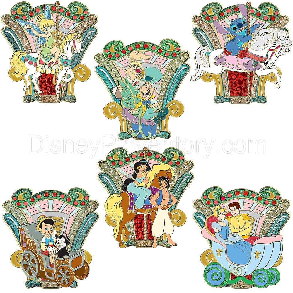 World of Disney Carousel Pin Set -- 6-Pc. - Pin 8705