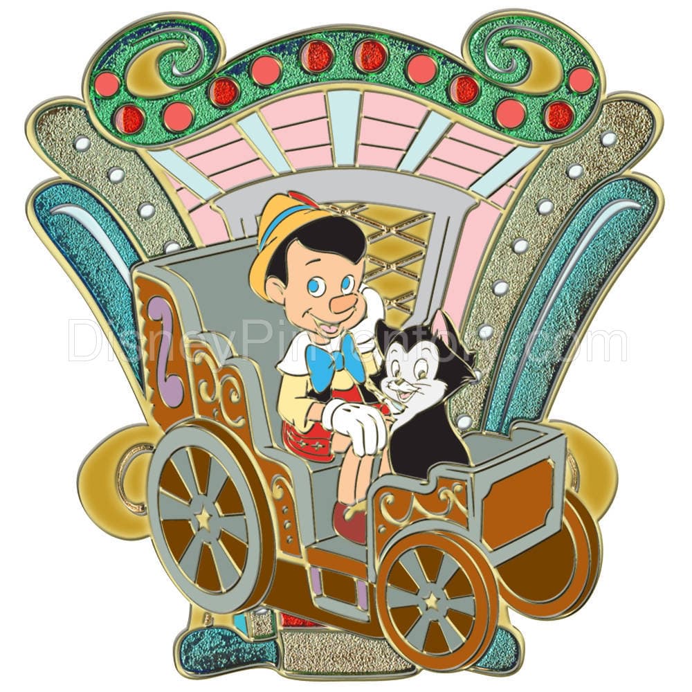 World of Disney Carousel Pin Set - Pinocchio & Figaro - Pin 8713
