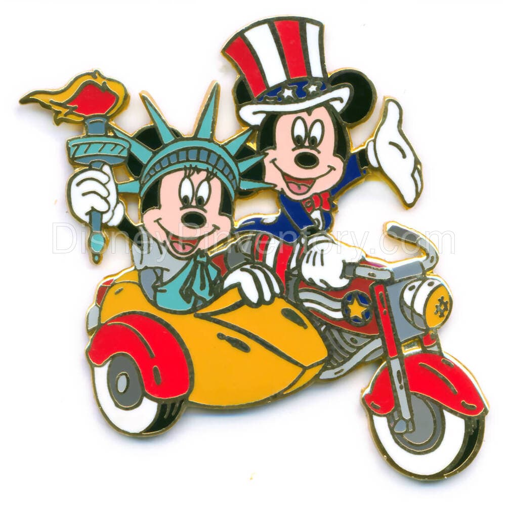 Americana Motorcycle - Mickey & Minnie Mouse - Pin 874