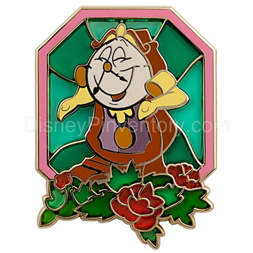 Stained Glass Beauty and the Beast Pin Set - Cogsworth - Pin 8830