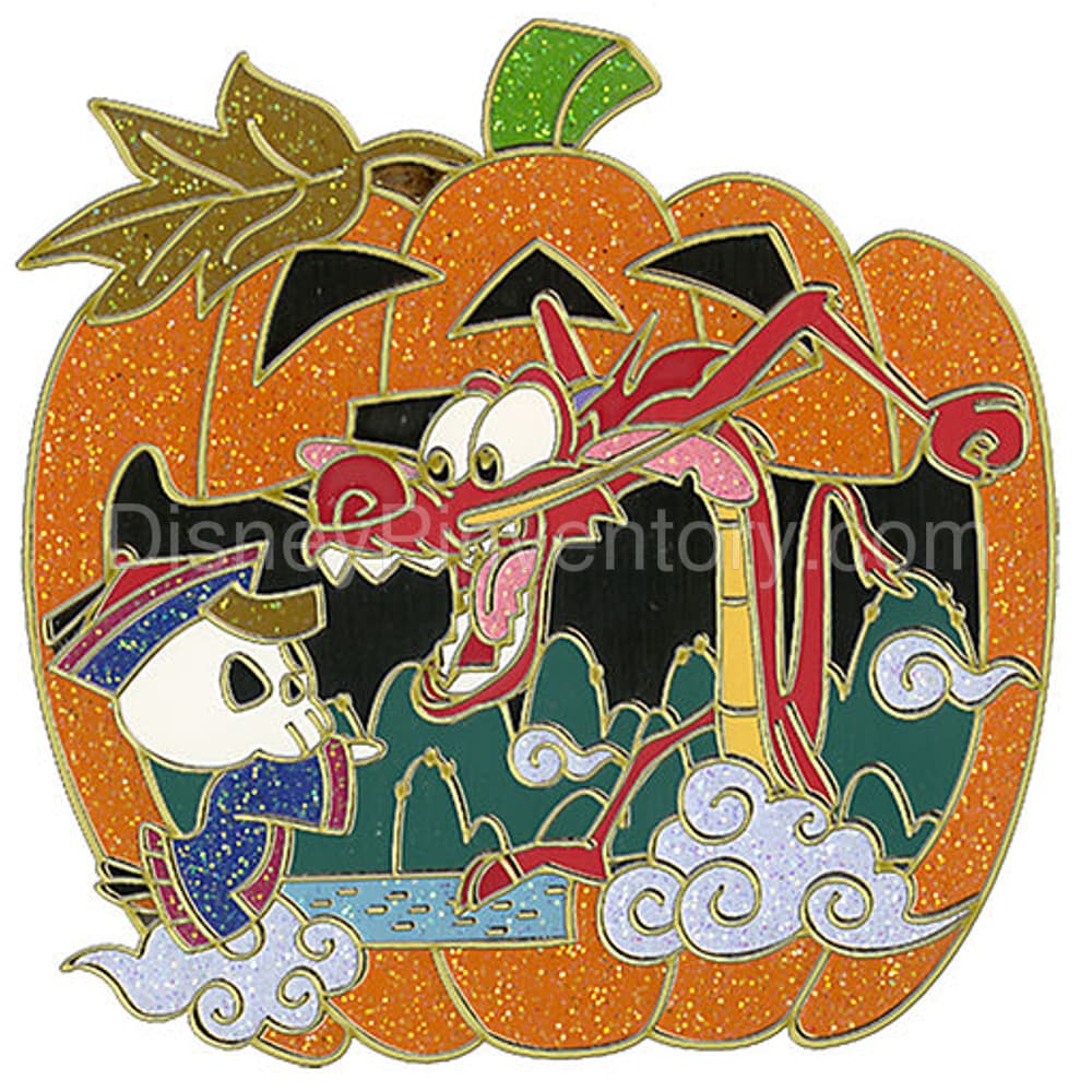 Halloween Pumpkin Pin Set - Mushu from Mulan - Pin 8977
