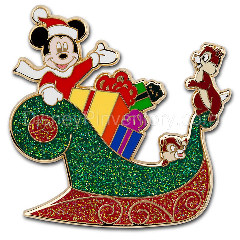 Christmas 2010 Mystery Pin Set - Mickey Mouse with Chip an' Dale - Pin 9007