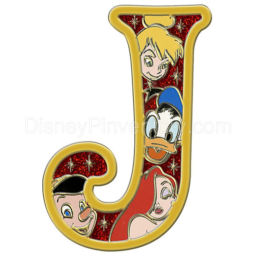 Jumbo Holiday Joy Pin Set - J pin - Pin 9038