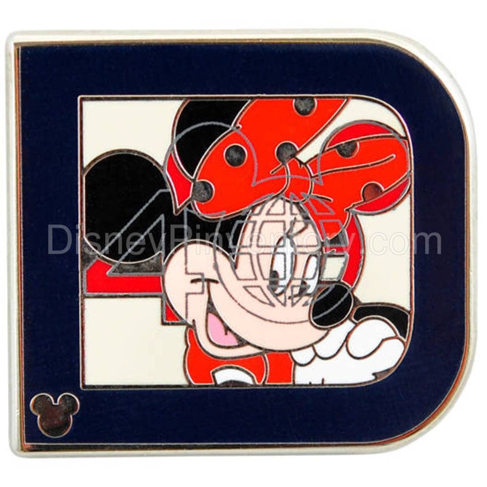 2011 Hidden Mickey Series - Wave A - Classic 'D' Collection - Minnie Mouse - Pin 9300