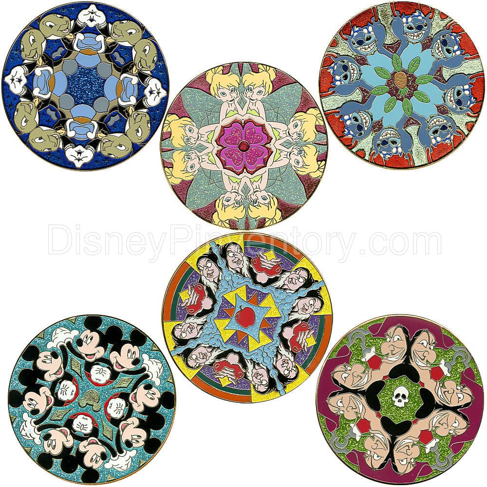 Kaleidoscope Mickey Mouse and Friends Pin Set -- 6-Pc. - Pin 9368