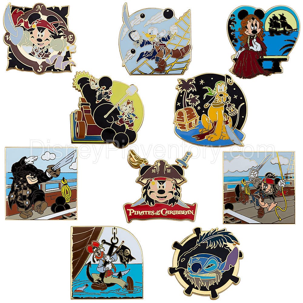 Mickey & Friends Pirates of the Caribbean Mystery Pin Set - Pin 9485