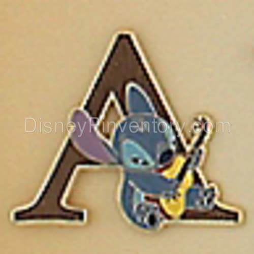 Aulani Letters Frame Set - Letter A - Stitch Pin - Pin 11044