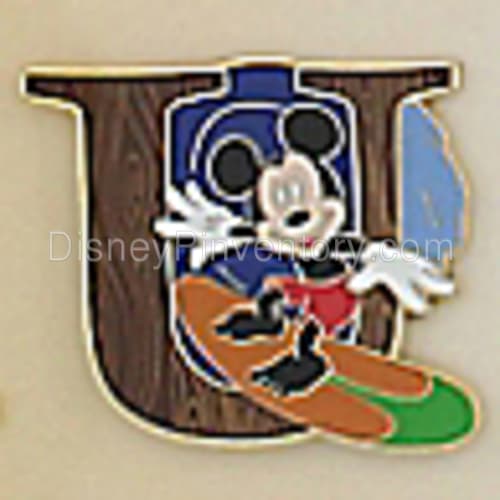 Aulani Letters Frame Set - Letter U - Mickey Mouse Pin - Pin 11045